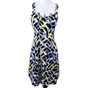 Boston Design Studio~ Women's Sz 10~Multi-Color Empire Waist Cotton Summer Dress